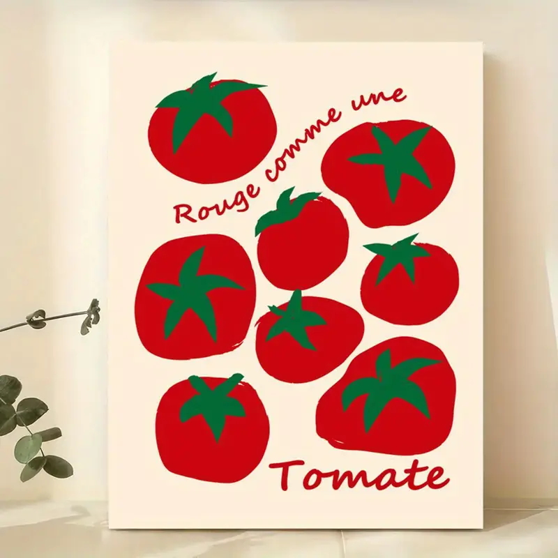 Home Decor Reviews - Modern Colorful Red Tomatoes Wall Art