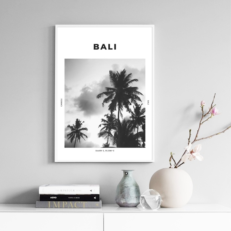 Home Decor Ubud - Bali Travel Print Black White Photography