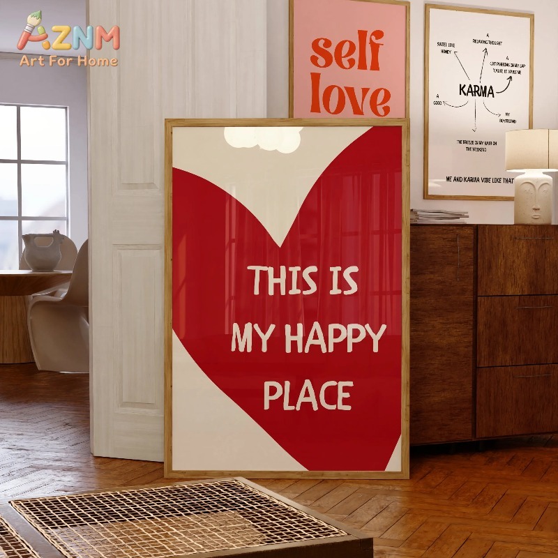 Home Decor Minimal - This Is My Happy Place Art