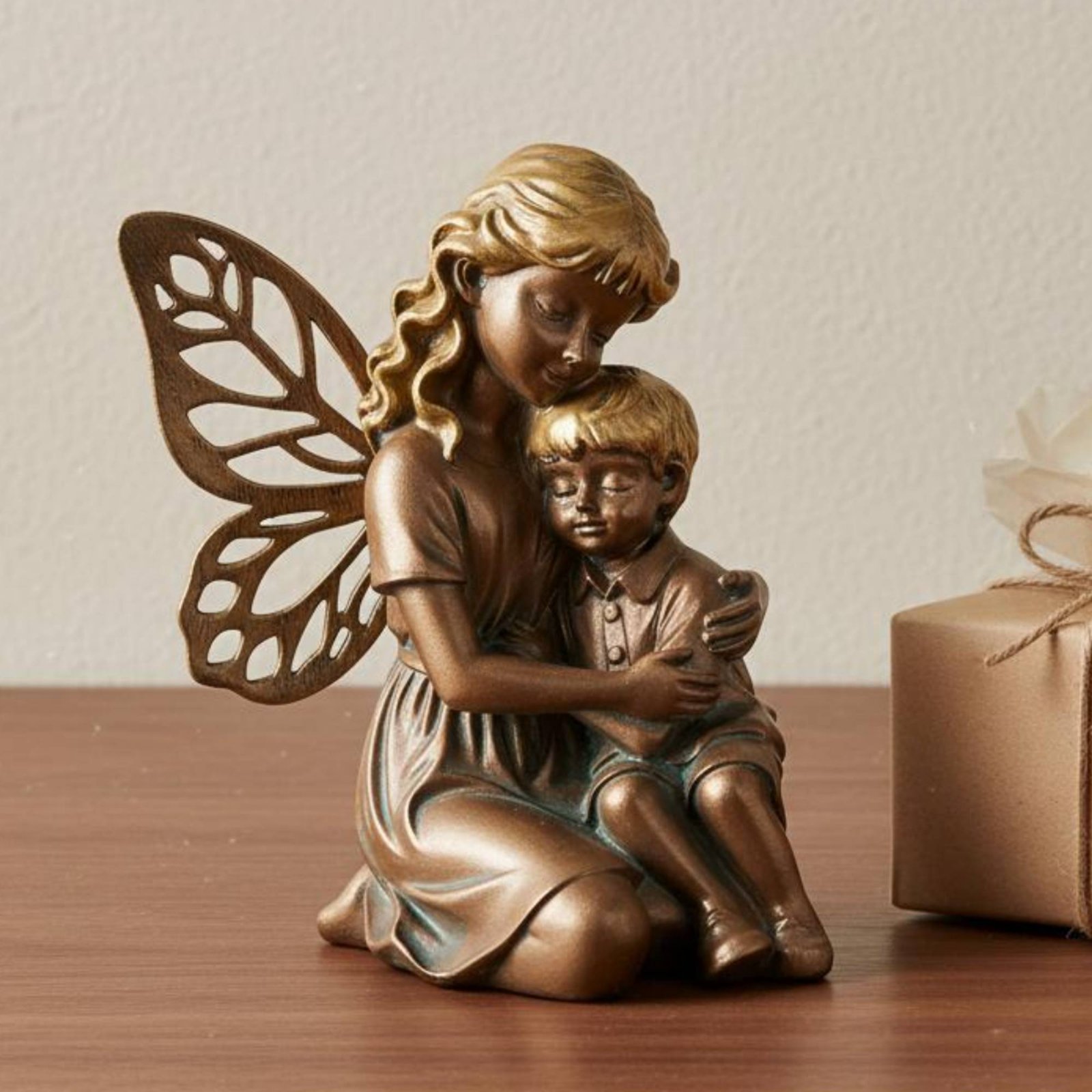 Home Decor Garden Ideas - Copper Color Fairy Ornament Lustrous Finish