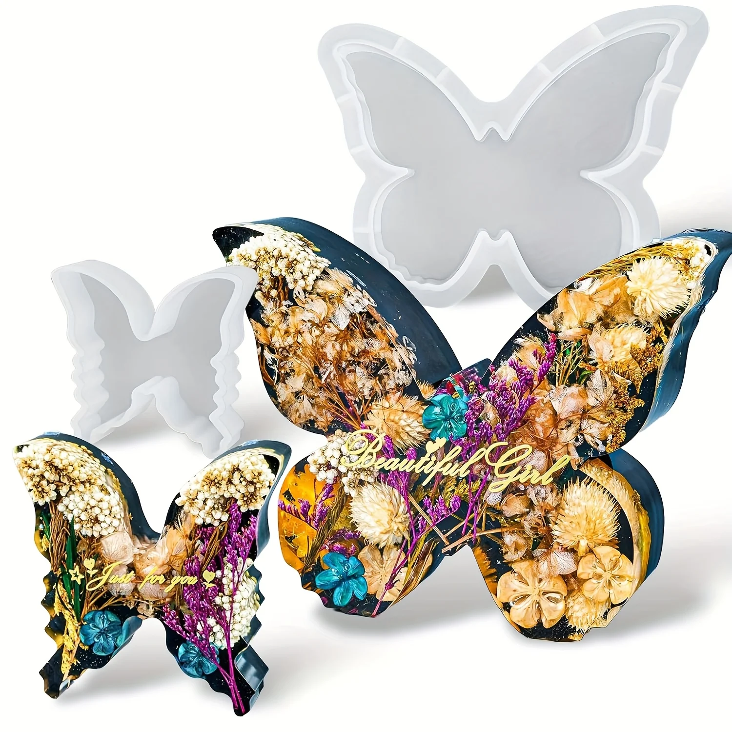 Home Decor Manufacturers - Two sizes of butterfly resin mold