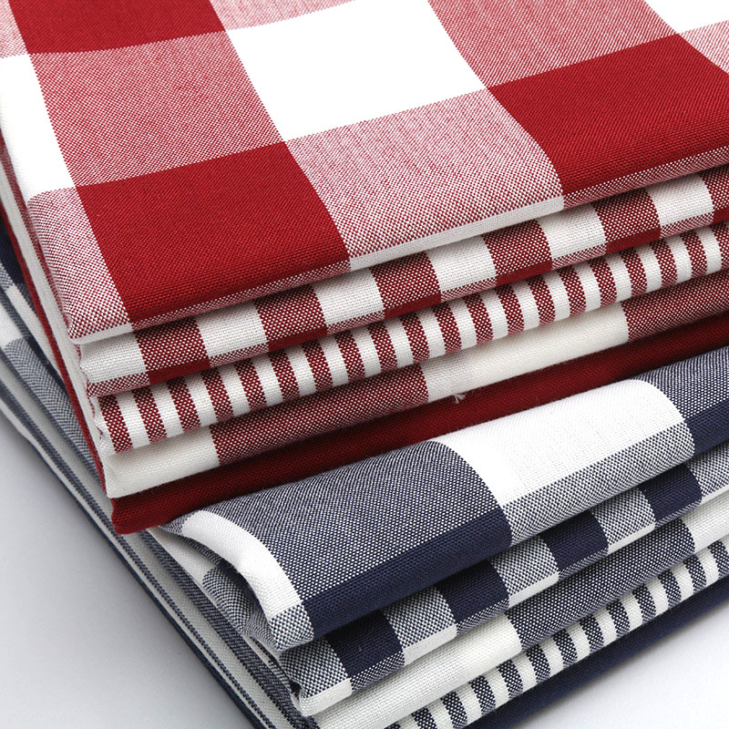 Linen Table Runner - Durable Yarn-Dyed Plaid Cotton Linen Fabric