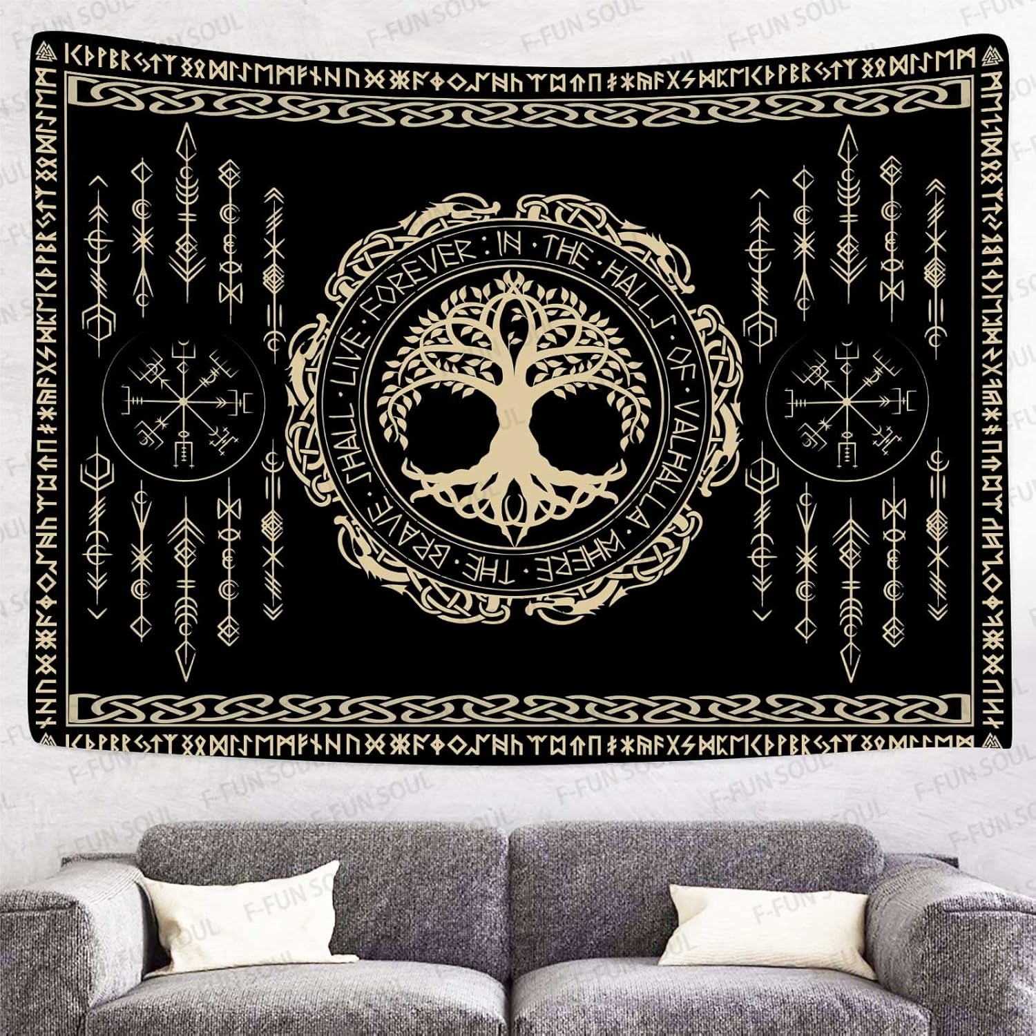 Aesthetic Tapestry - Norse Mythology Tapestry Indie Bohemian Wall