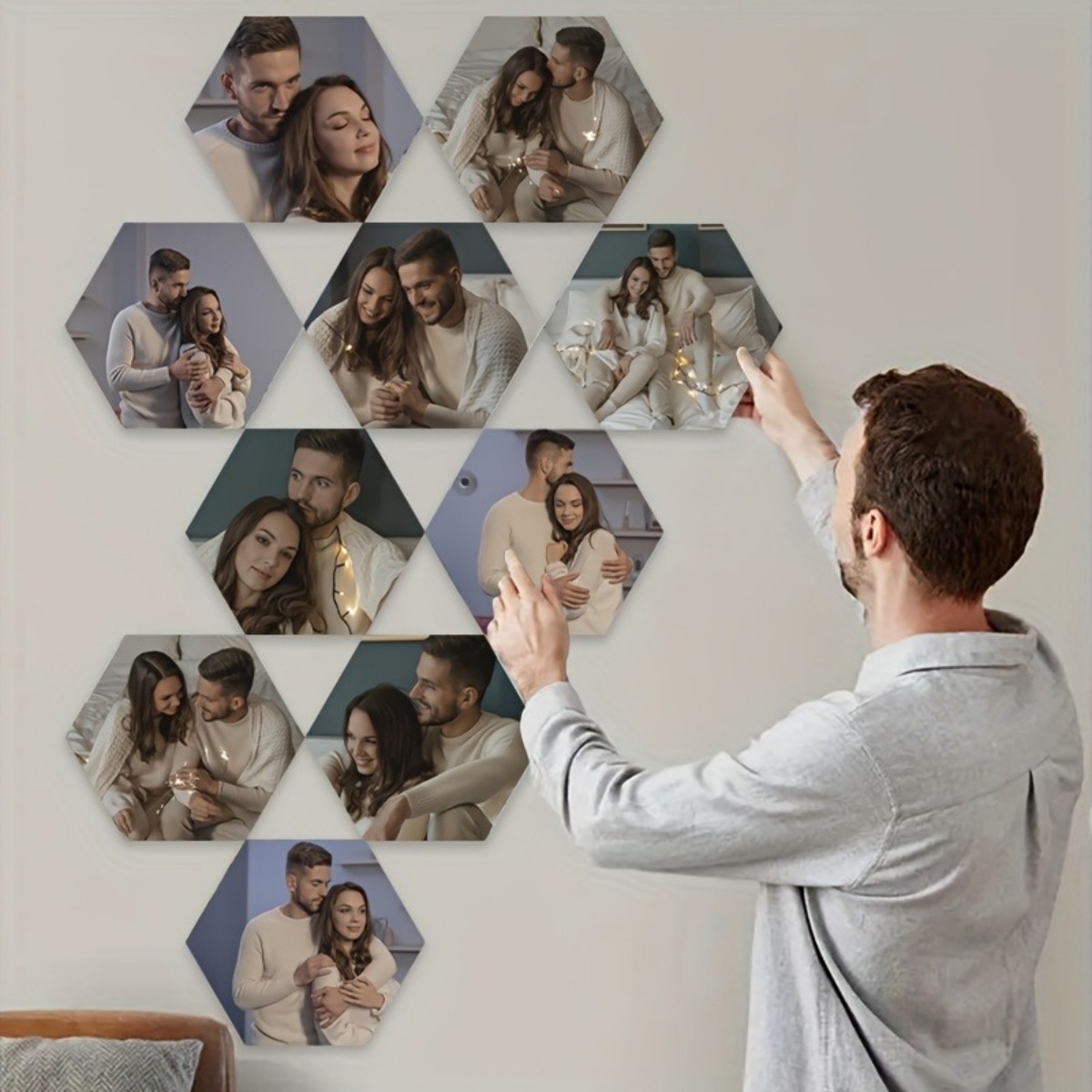 Home Decor For Wedding - Custom Wall Decor — Modern Hexagonal