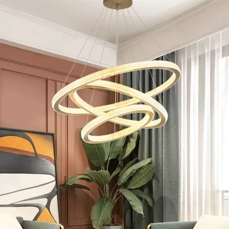 Home Decor Exhibition - Modern Circular Luxury Crystal LED Pendant