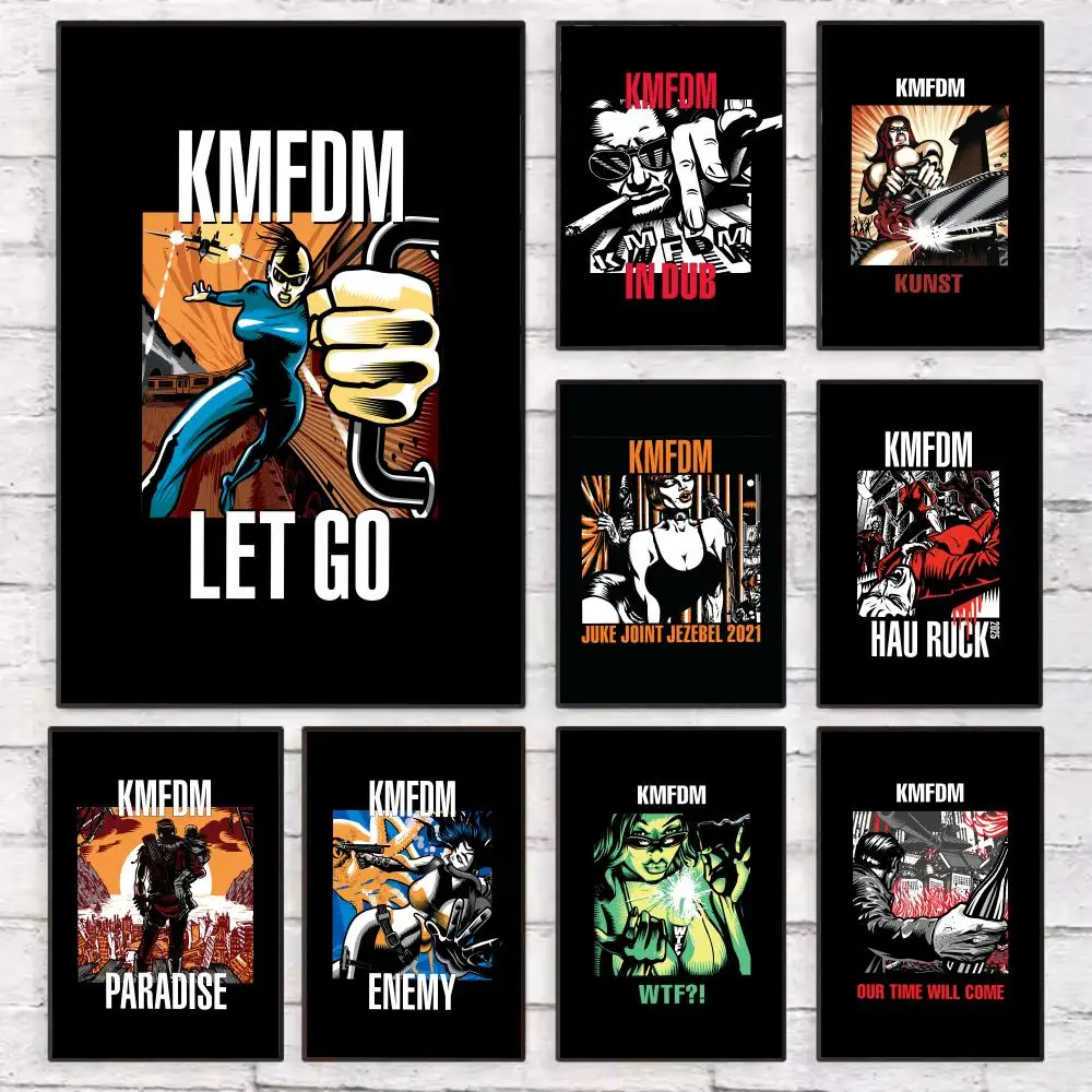 Home Decor Living Room Ideas - Funny Hot K-Kmfdm Band Poster Wall