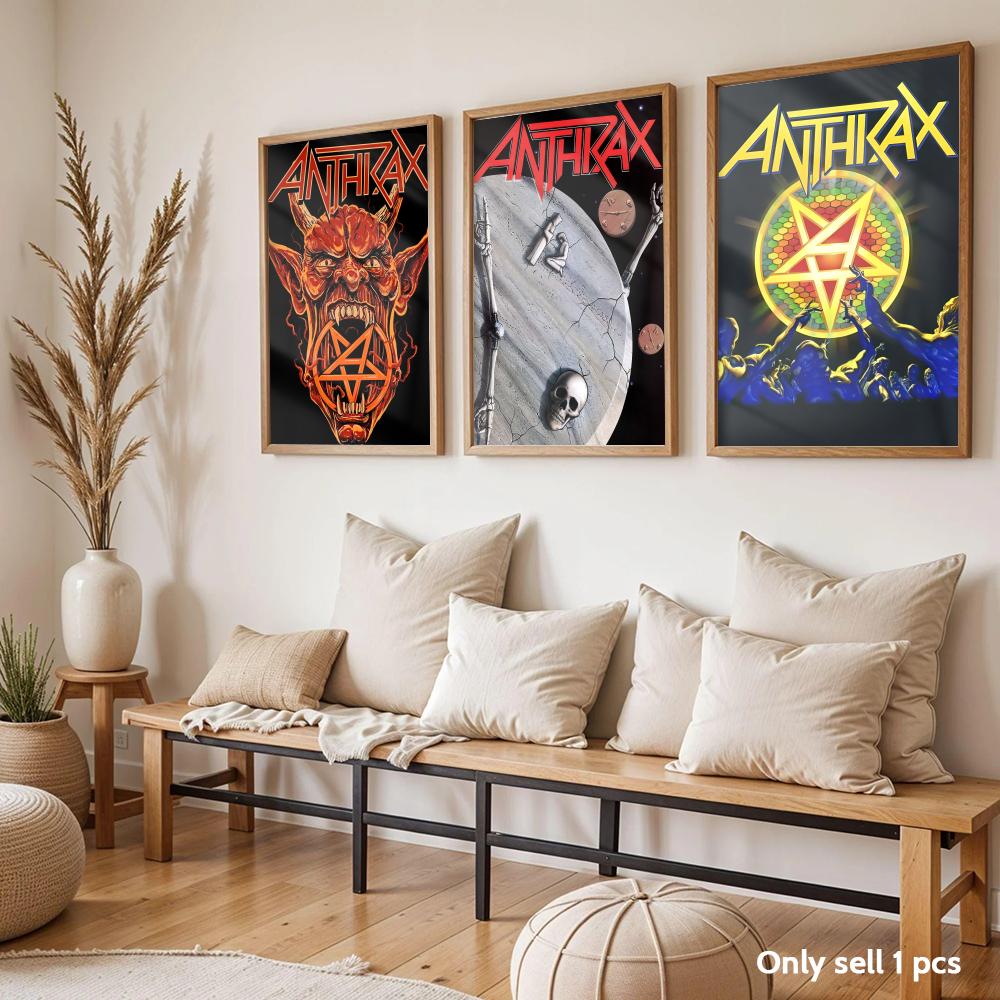 Heavy Metal A-Anthrax Band Pos - Home Decor Living Room Ideas 评论和价格