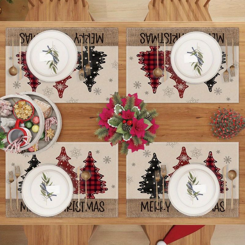 American Country Christmas Tab - Linen Table Runner 评论和价格