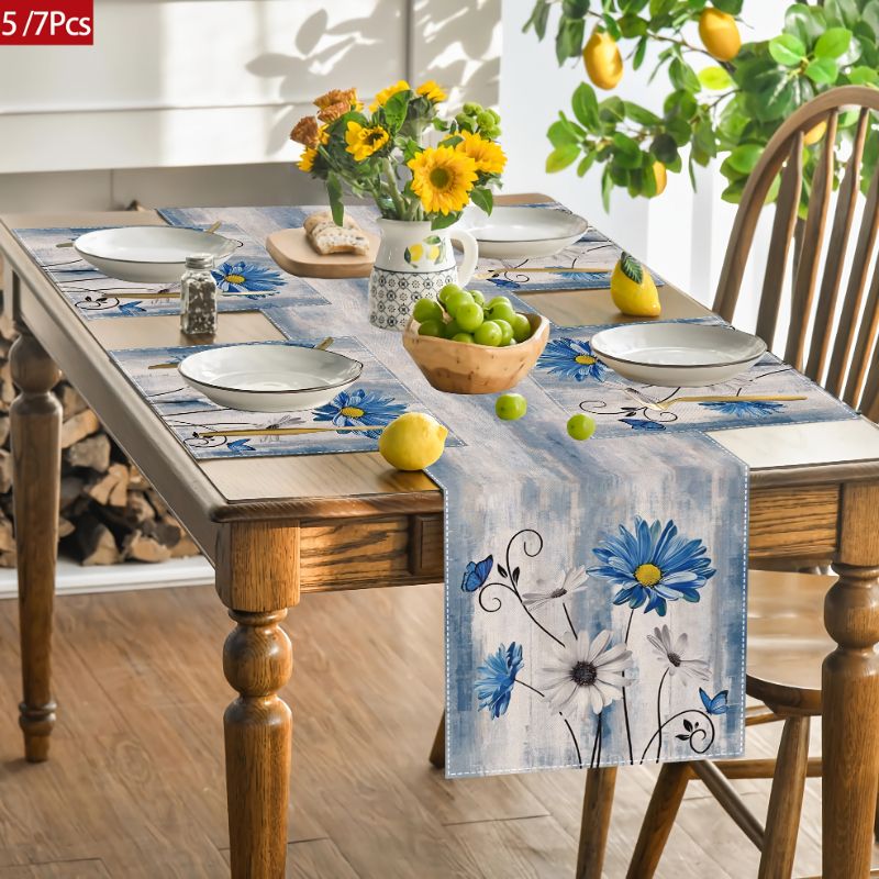 VIKAMA American Country Flower - Linen Table Runner 评论和价格