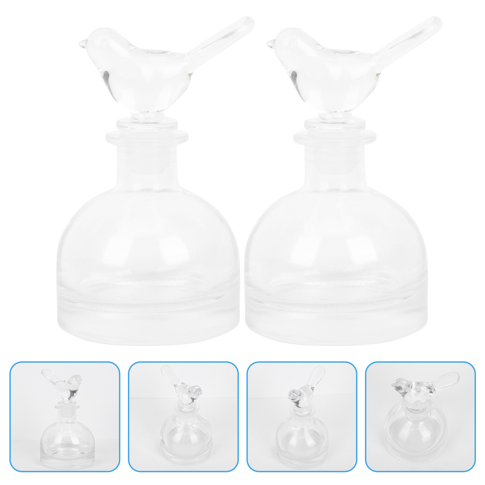 2Pcs Glass Perfume Bottles Pre - Home Decor Glass 评论和价格
