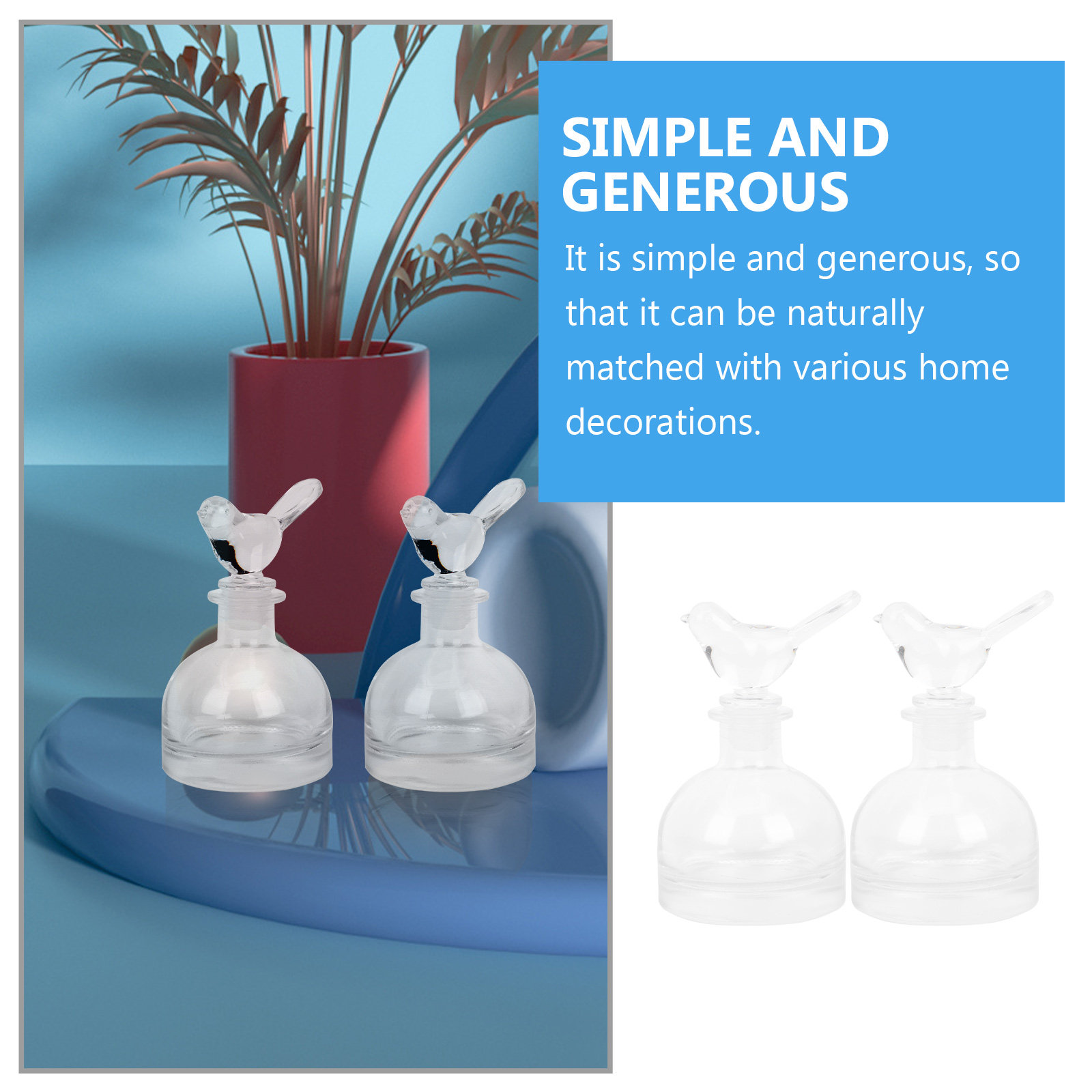 2Pcs Glass Perfume Bottles Pre - Home Decor Glass 评论和价格