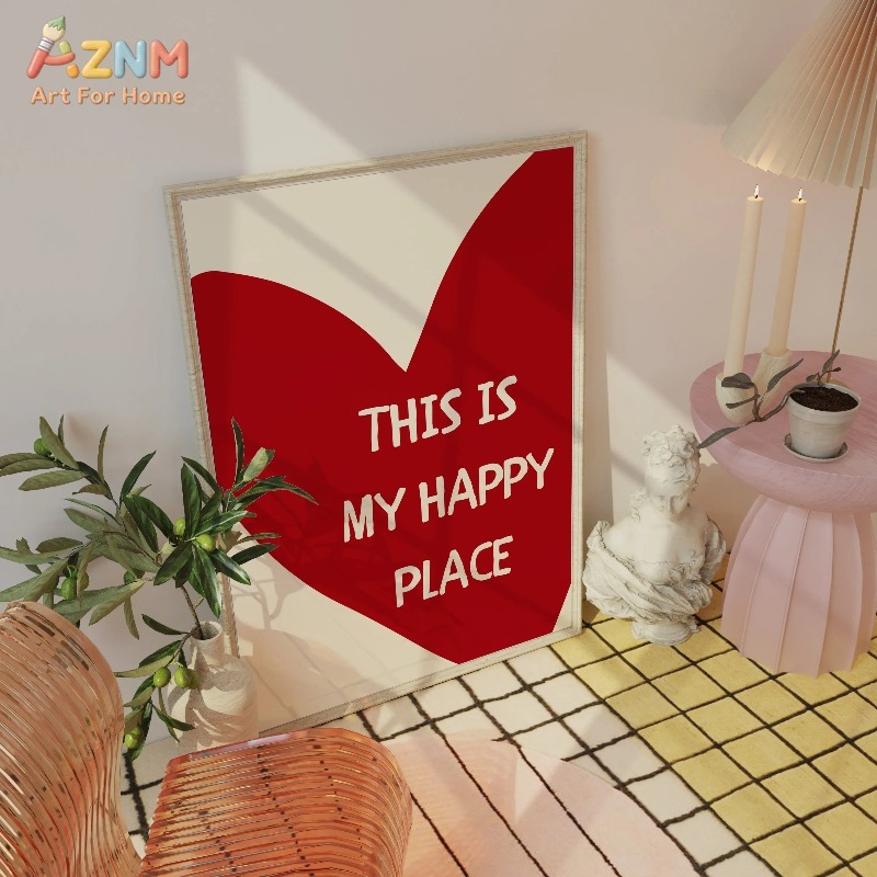 This Is My Happy Place Art Pos - Home Decor Minimal 评论和价格