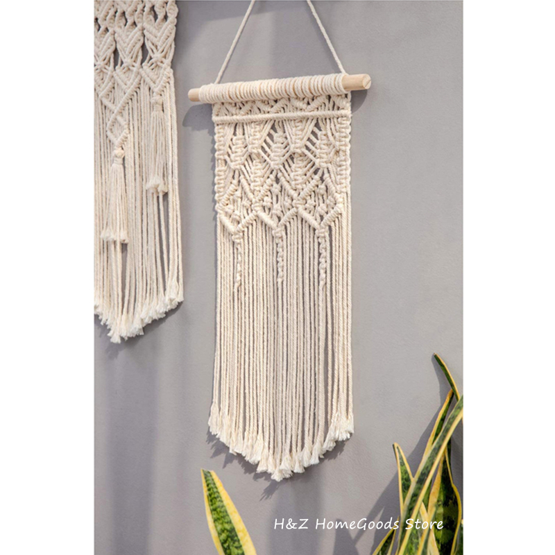 Hot Macrame Wall Hanging Tapes - Yarn Home Decor 评论和价格
