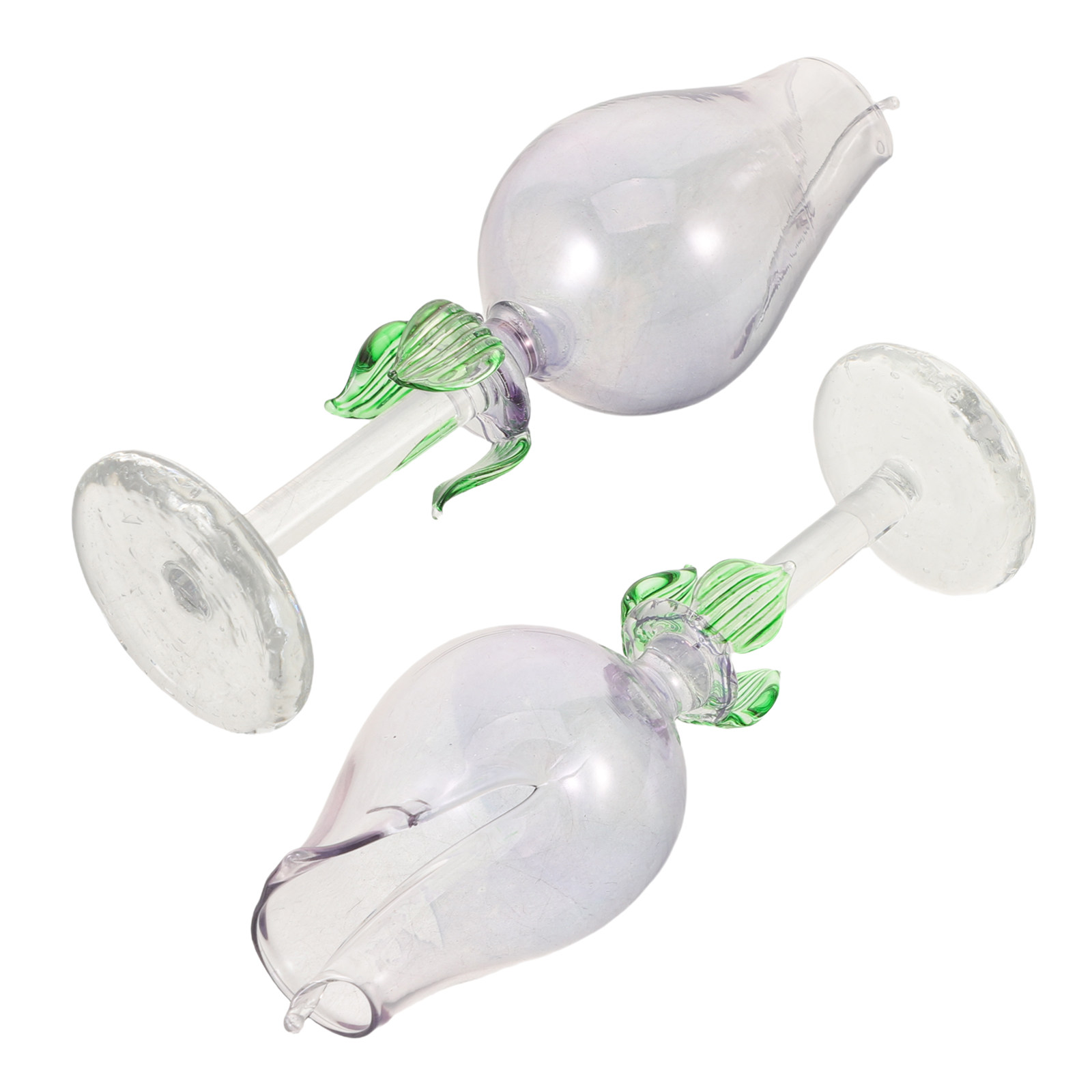 2Pcs Flower Shaped Glass Essen - Home Decor Glass 评论和价格