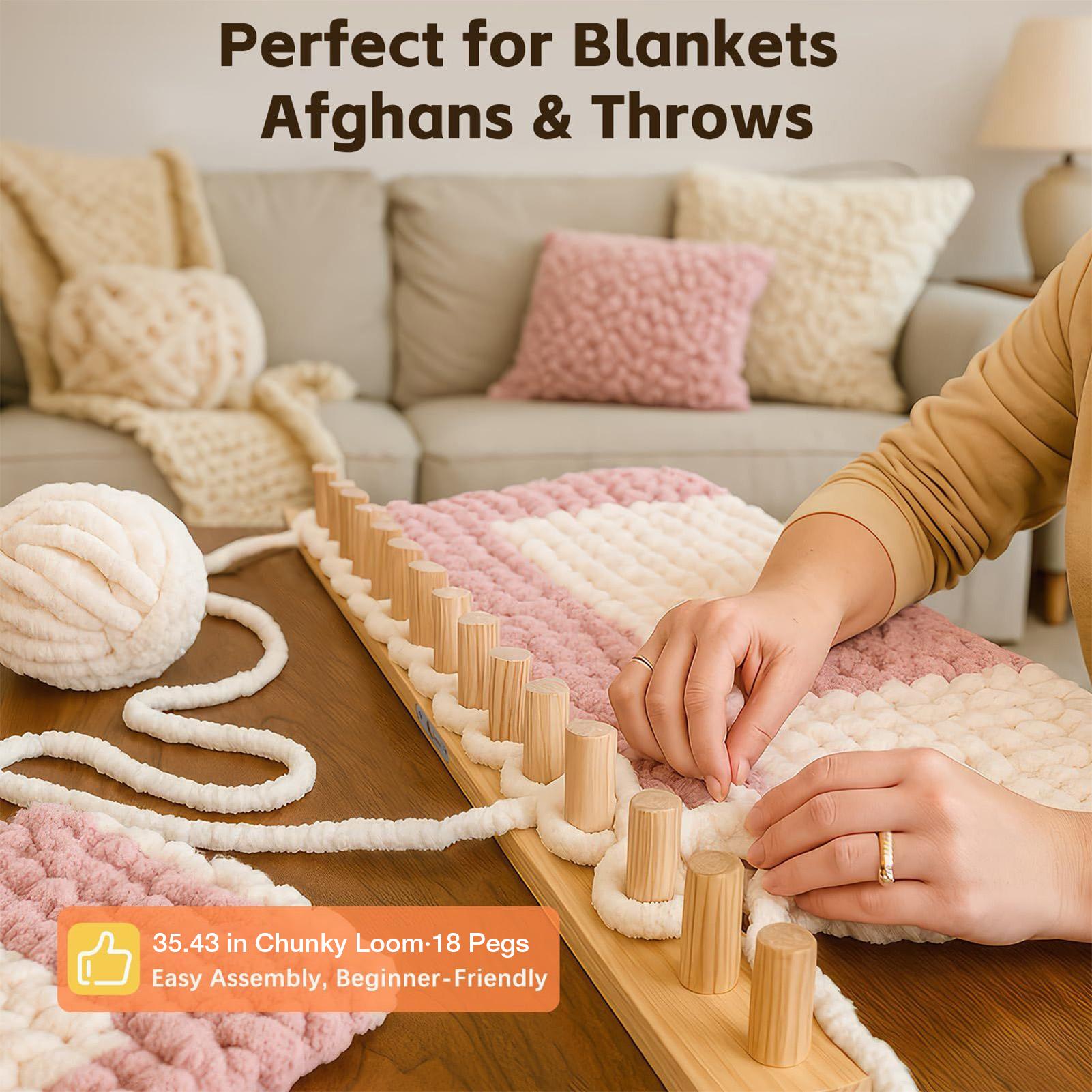 Knitting Loom 35 Inch Wood Chu - Yarn Home Decor 评论和价格