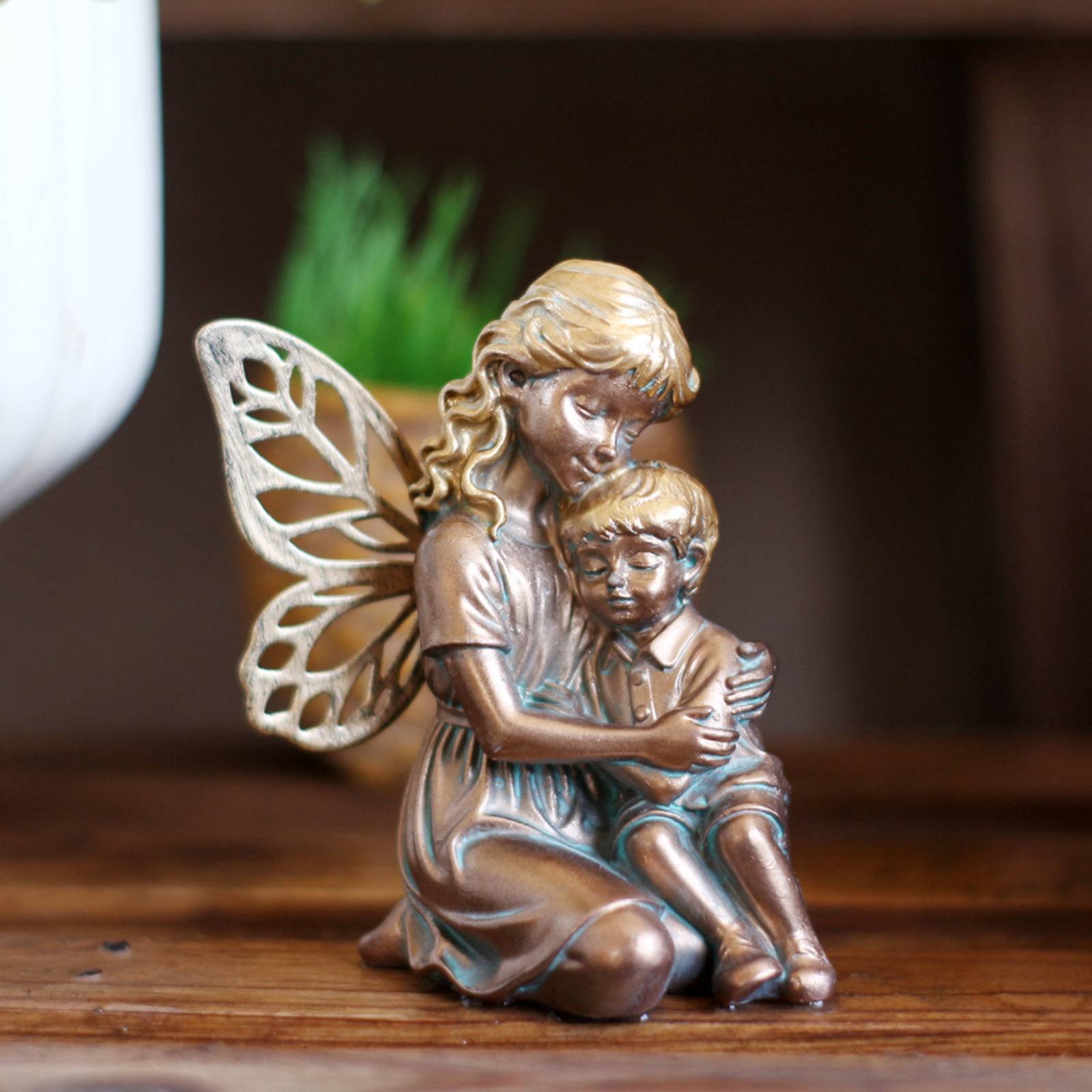 Copper Color Fairy Ornament Lu - Home Decor Garden Ideas 评论和价格
