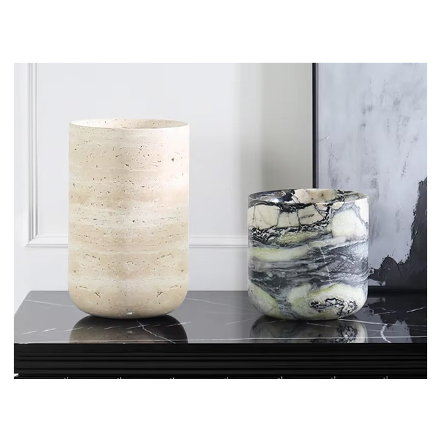 Customized Natural Marble Vase - Home Decor Flowers 评论和价格