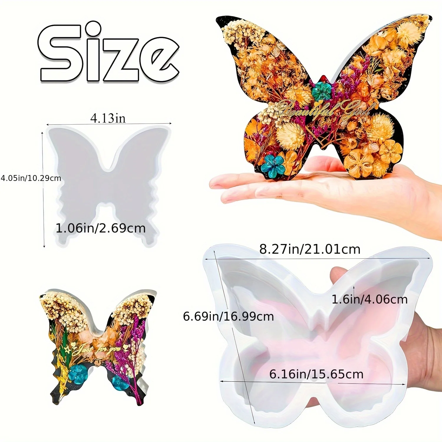 Two sizes of butterfly resin m - Home Decor Manufacturers 评论和价格