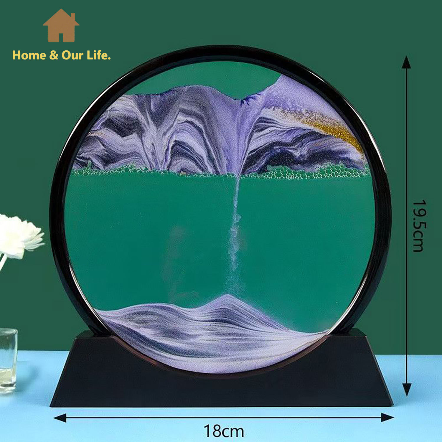 3D Dynamic Flowing Sand Art: U - Yarn Home Decor 评论和价格