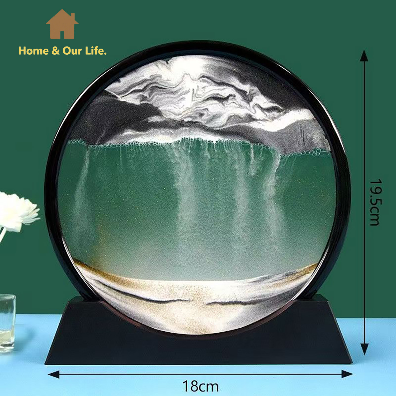 3D Dynamic Flowing Sand Art: U - Yarn Home Decor 评论和价格