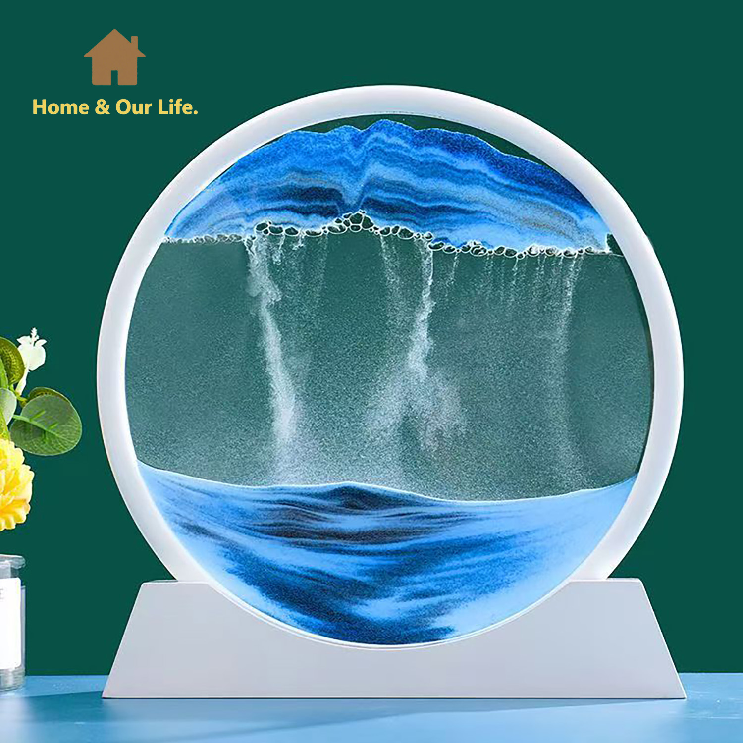 3D Dynamic Flowing Sand Art: U - Yarn Home Decor 评论和价格