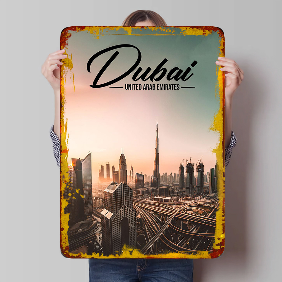 Dubai Cityscape Metal Wall Art - Home Decor Uae 评论和价格