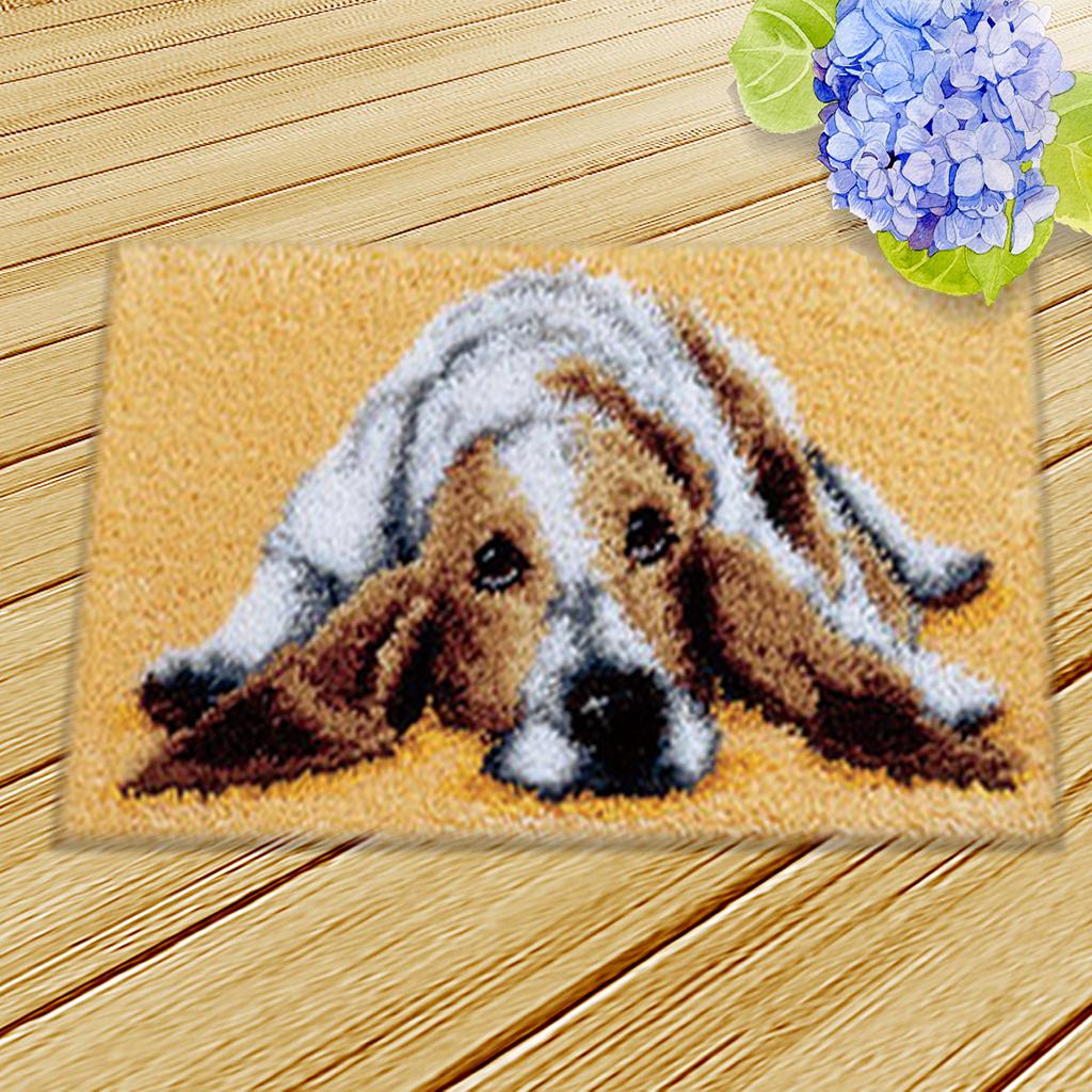 Handmade Latch Hook Rug Canvas - Yarn Home Decor 评论和价格