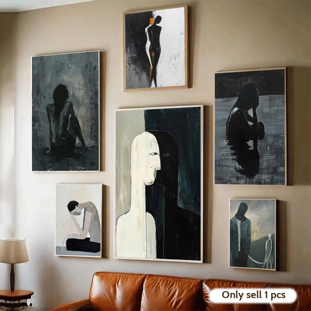 Dark Paintings Art Design Post - Home Decor Living Room Ideas 评论和价格