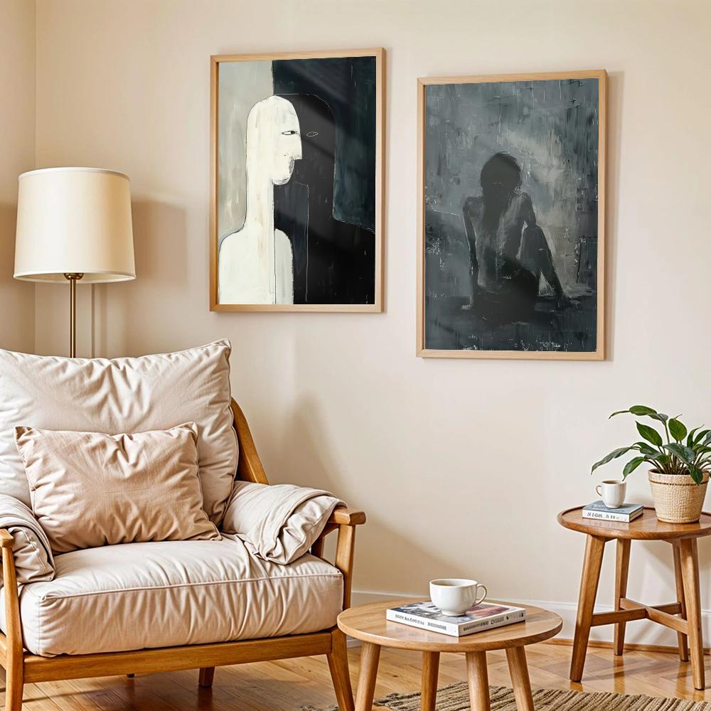 Dark Paintings Art Design Post - Home Decor Living Room Ideas 评论和价格