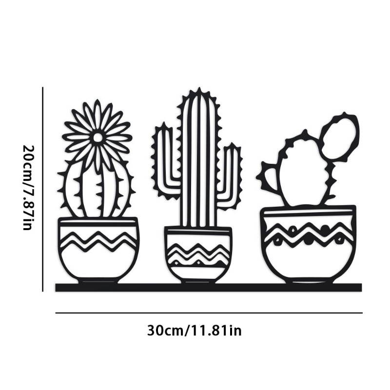 Rustic Cactus Metal Wall Decor - Home Decor Garden Ideas 评论和价格