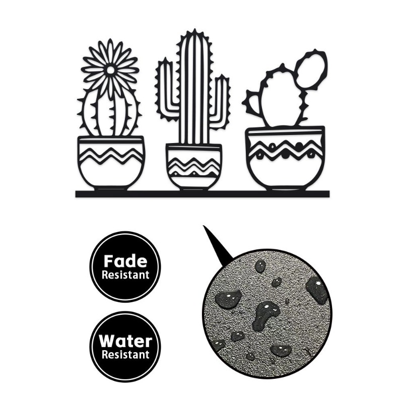 Rustic Cactus Metal Wall Decor - Home Decor Garden Ideas 评论和价格