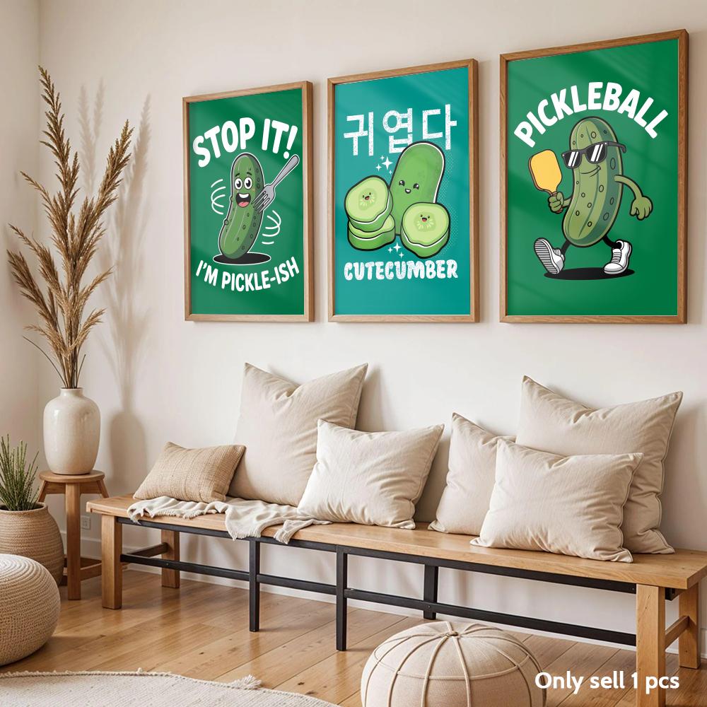 Cucumber Pickle Art Poster Mod - Home Decor Living Room Ideas 评论和价格