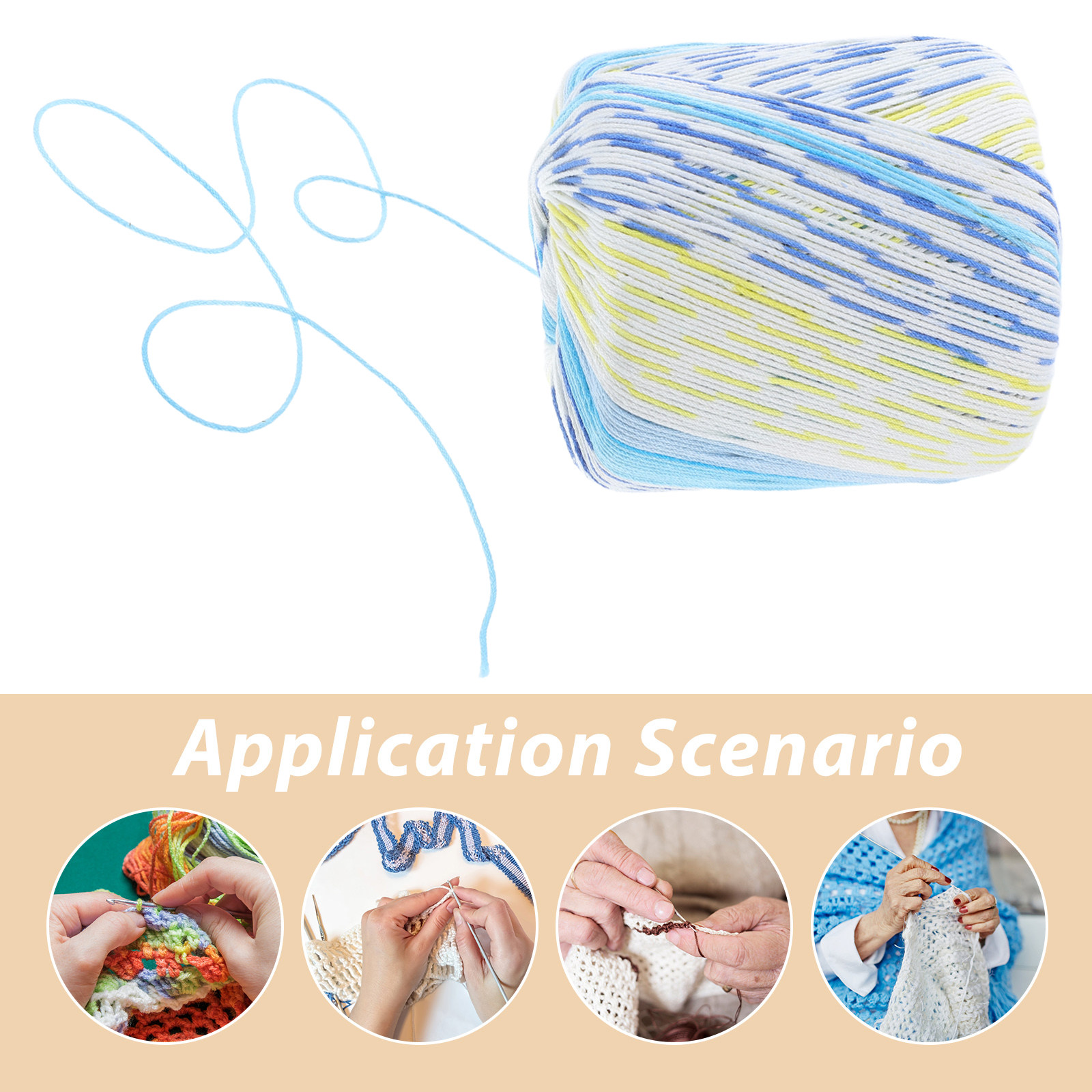 Soft Cotton Crochet Yarn 1 Rol - Yarn Home Decor 评论和价格