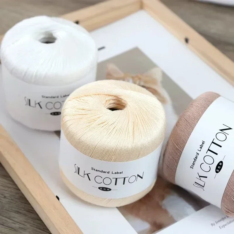 50g/PC Silk Lace Cotton Milk C - Yarn Home Decor 评论和价格