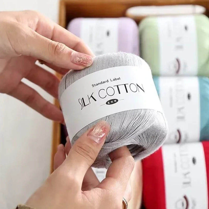 50g/PC Silk Lace Cotton Milk C - Yarn Home Decor 评论和价格