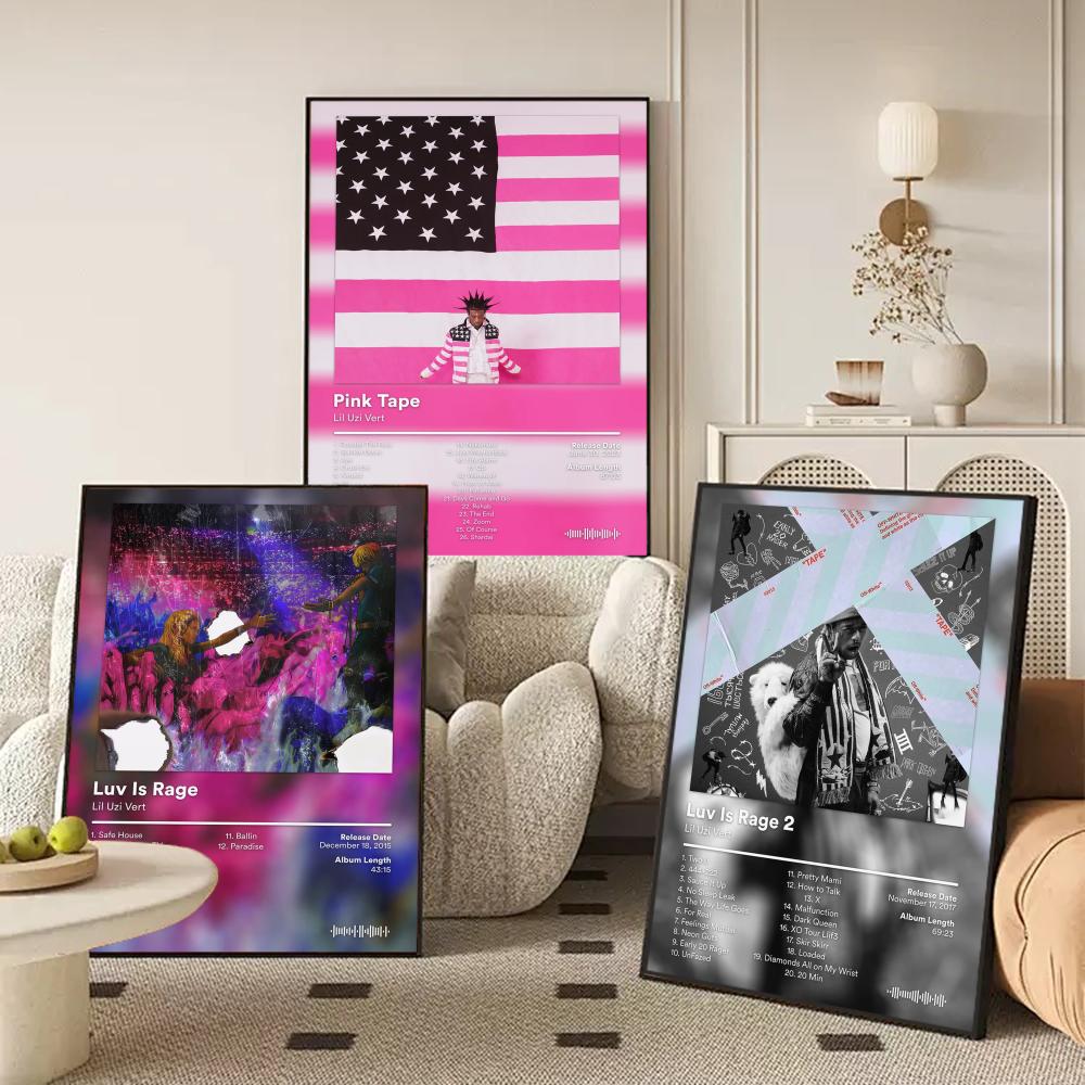 Lil U-Uzi V-Vert Album Poster  - Home Decor Living Room Ideas 评论和价格