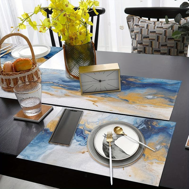 VIKAMA Light Luxury Marble Ins - Linen Table Runner 评论和价格