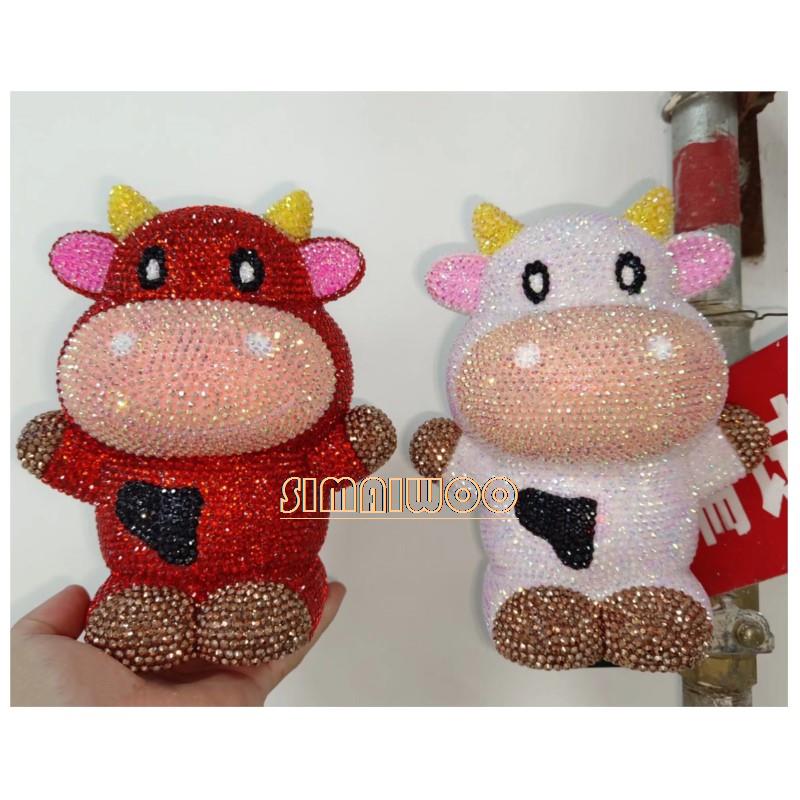 DIY Rhinestone Art Cow Doll To - Home Decor Exhibition 评论和价格