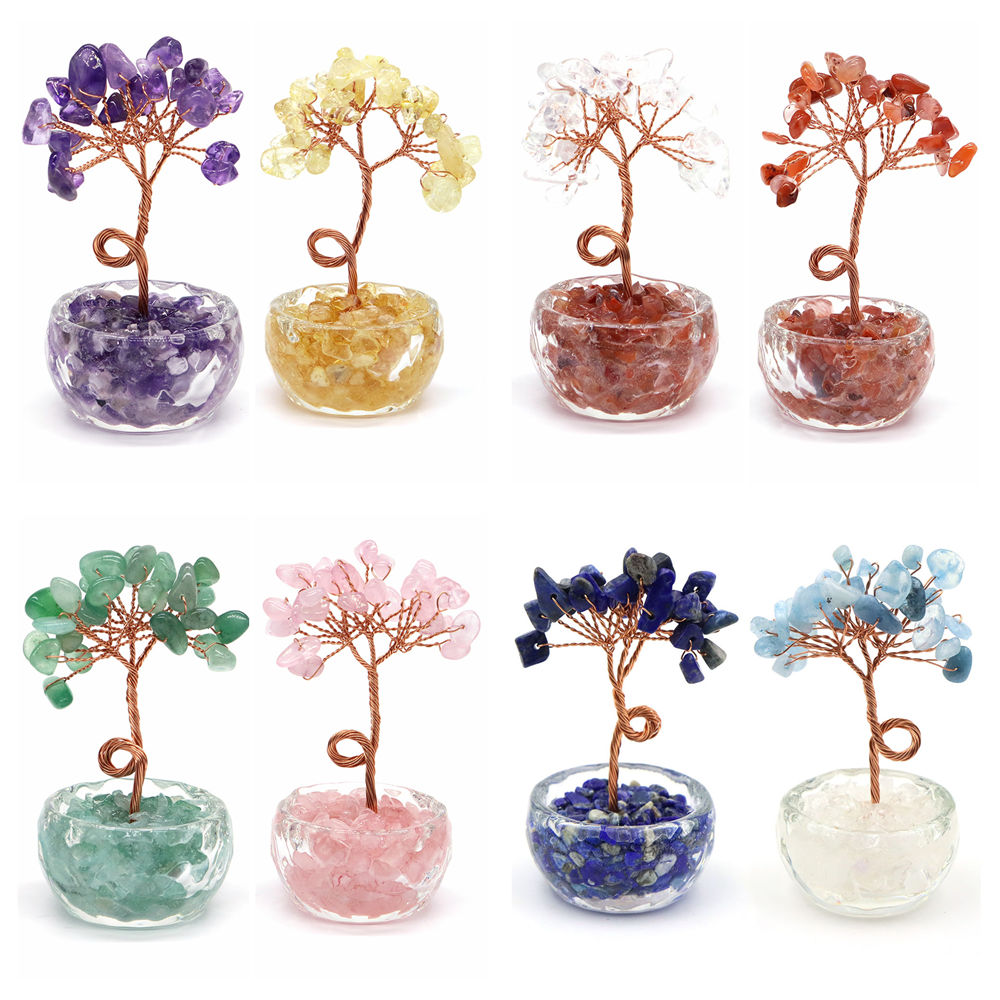 Natural Gemstone Crystal Lucky - Home Decor Glass 评论和价格