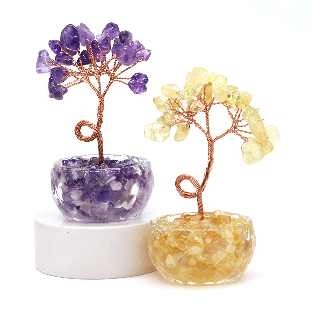 Natural Gemstone Crystal Lucky - Home Decor Glass 评论和价格