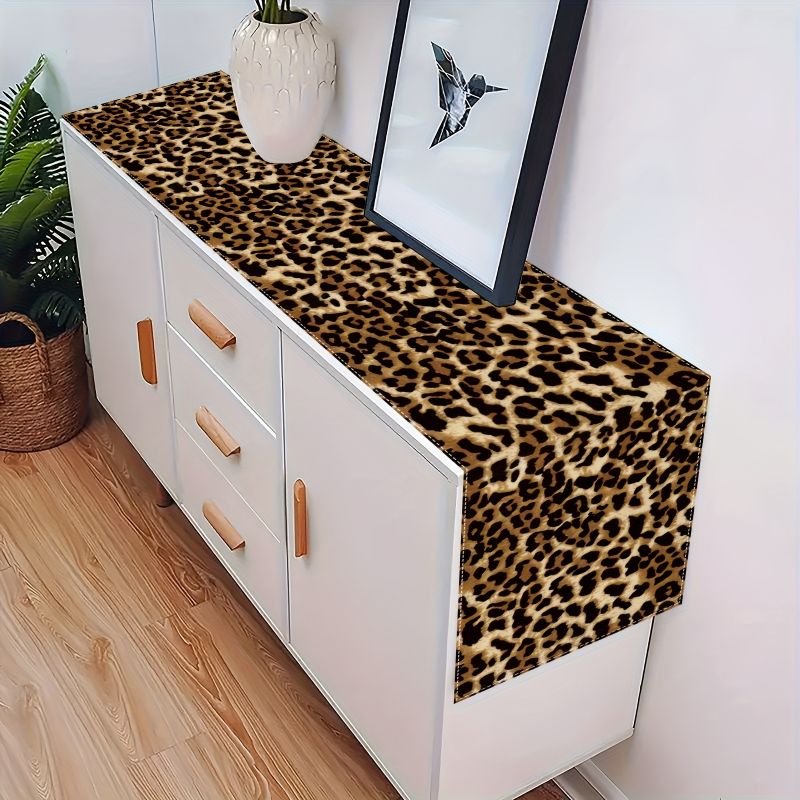 VIKAMA Light Luxury Leopard Pa - Linen Table Runner 评论和价格
