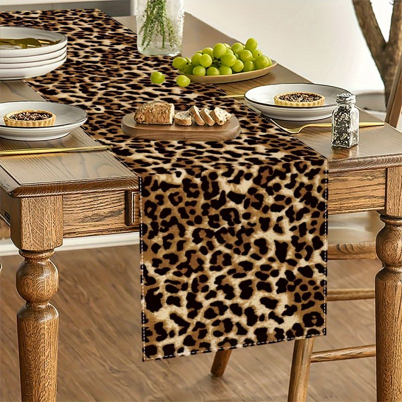 VIKAMA Light Luxury Leopard Pa - Linen Table Runner 评论和价格