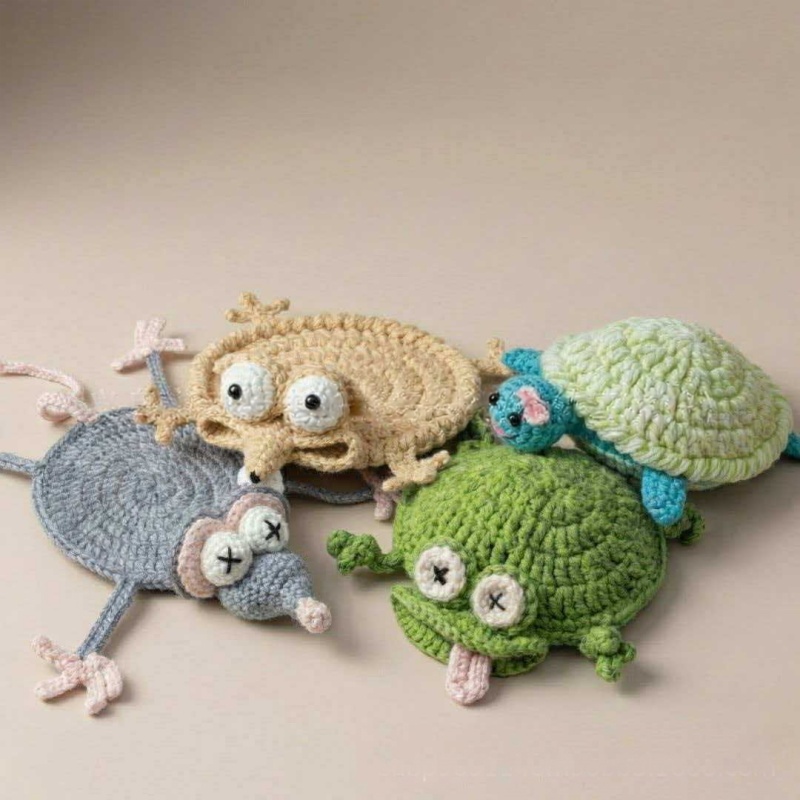 Creative Crochet Lizard Coaste - Yarn Home Decor 评论和价格