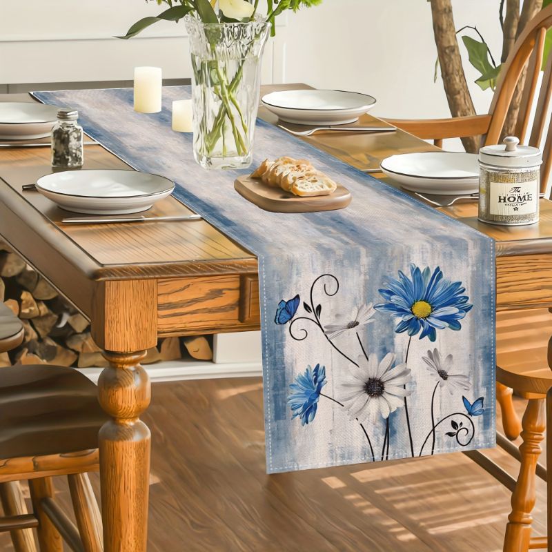 VIKAMA American Country Flower - Linen Table Runner 评论和价格