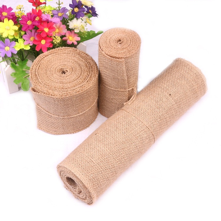 5-30CM Natural Jute Linen Fabr - Linen Table Runner 评论和价格