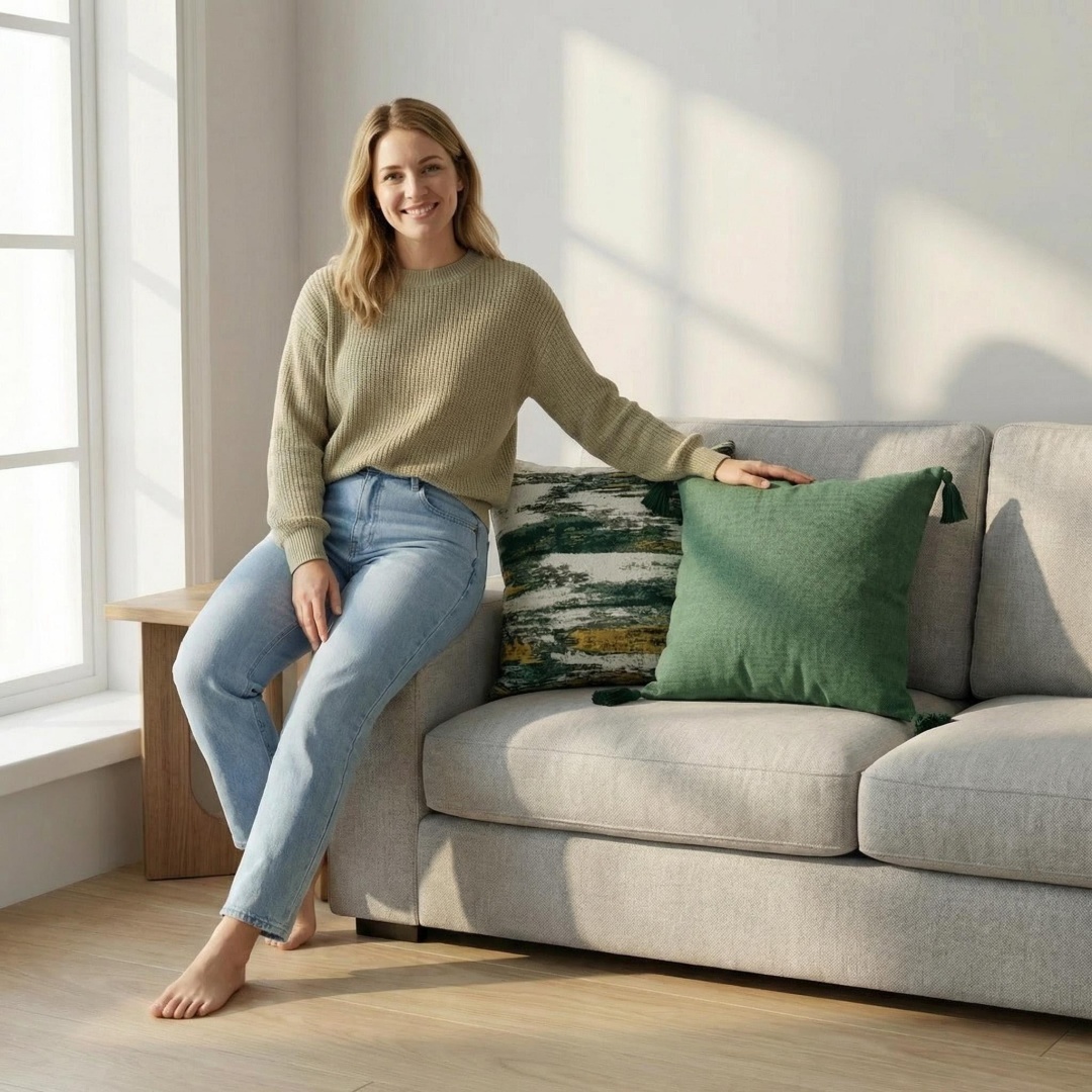 Home Nordic texture yarn-dyed  - Yarn Home Decor 评论和价格
