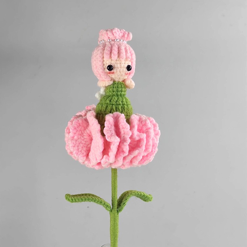 Handmade Crochet Carnation Fai - Yarn Home Decor 评论和价格