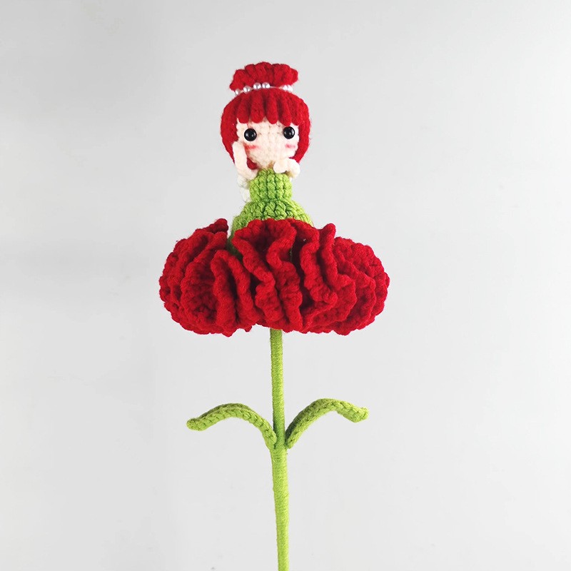 Handmade Crochet Carnation Fai - Yarn Home Decor 评论和价格