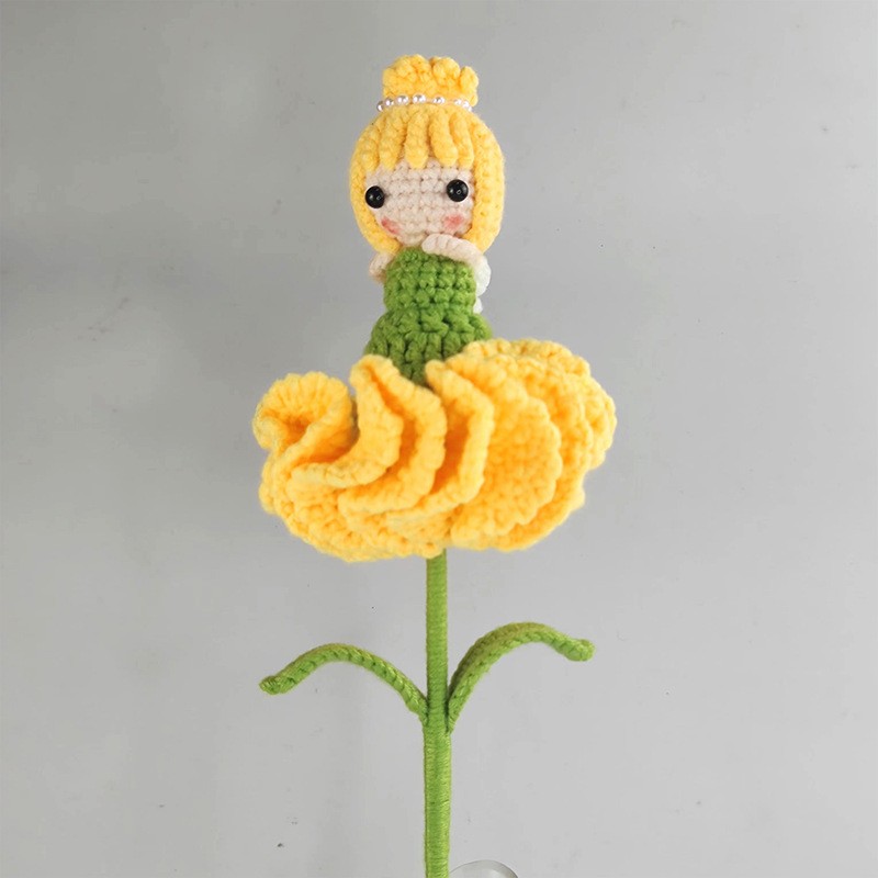 Handmade Crochet Carnation Fai - Yarn Home Decor 评论和价格