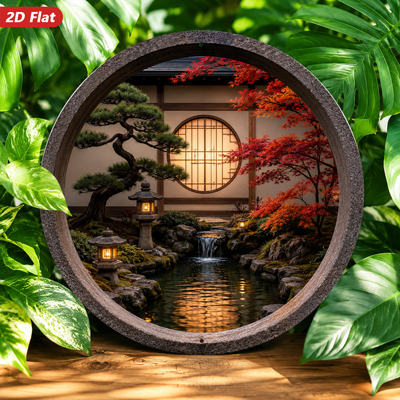2D Flat, 1pc Round Metal Sign  - Home Decor Garden Ideas 评论和价格